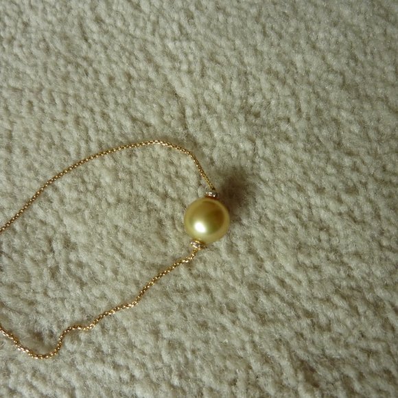 David Yurman Solari Single Station Bracelet 18K Gold South Sea Pearl w/ Diamonds - Picture 9 of 10